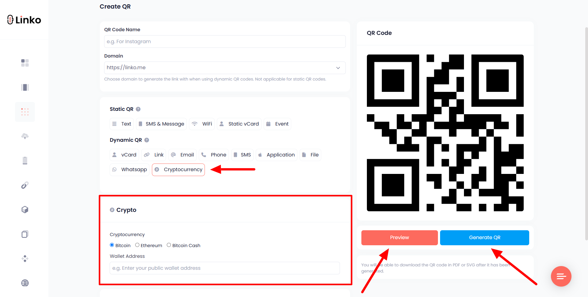 How to Create a Crypto QR Code - Free Cryptocurrency QR Code 4 Generate Crypto QR Code