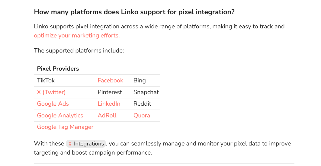 Best Pixelfy Alternative – Linko vs Pixelfy.me 6 Linko Retargeting Pixels