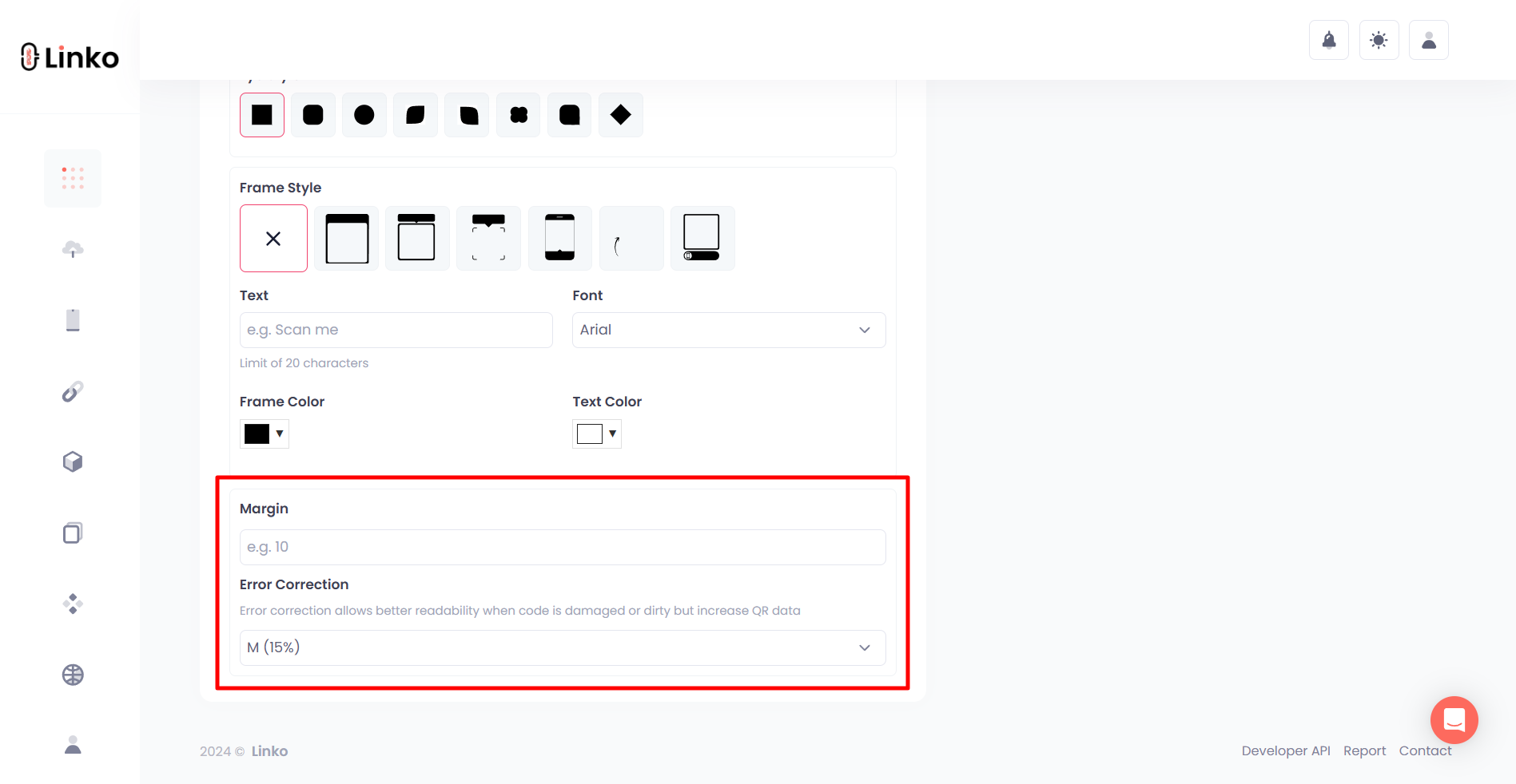 How to Create a Crypto QR Code - Free Cryptocurrency QR Code 10 QR Code Margine and Error Correction Options