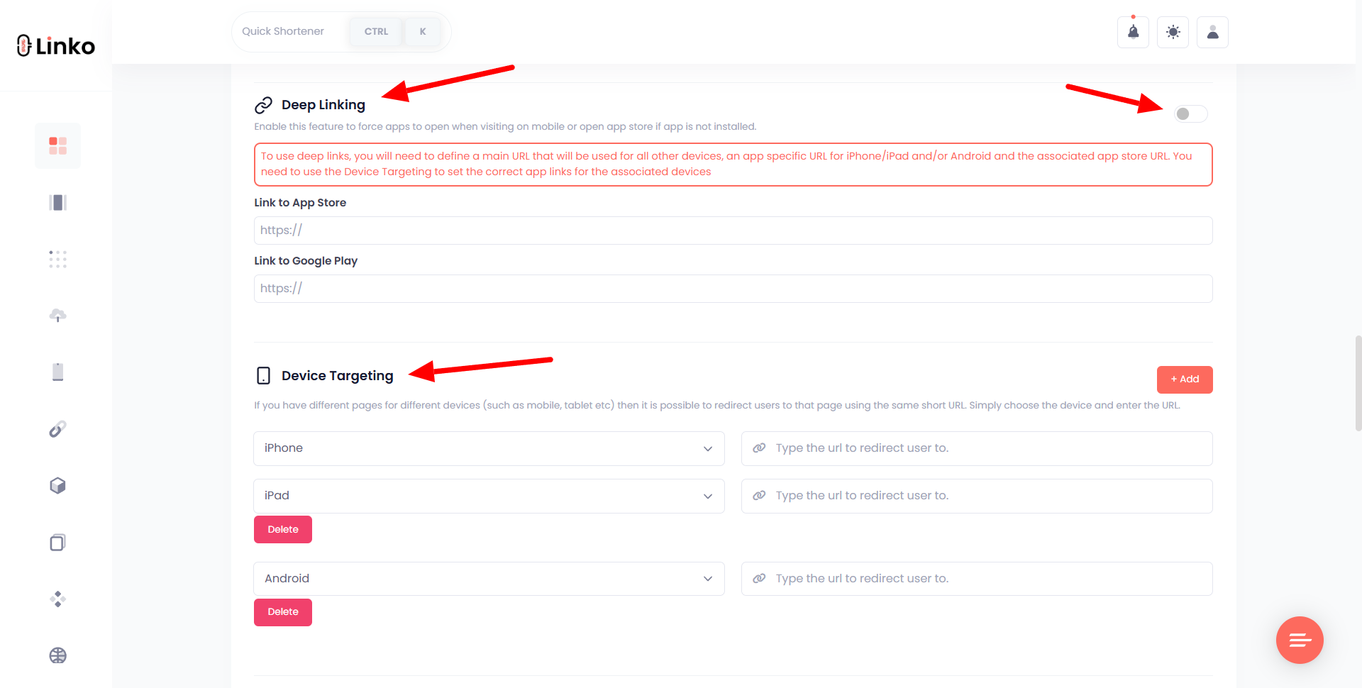 What is Deep Linking? - Benefits, Types & Best Practices 6 Custom Deep Linking Option at Linko