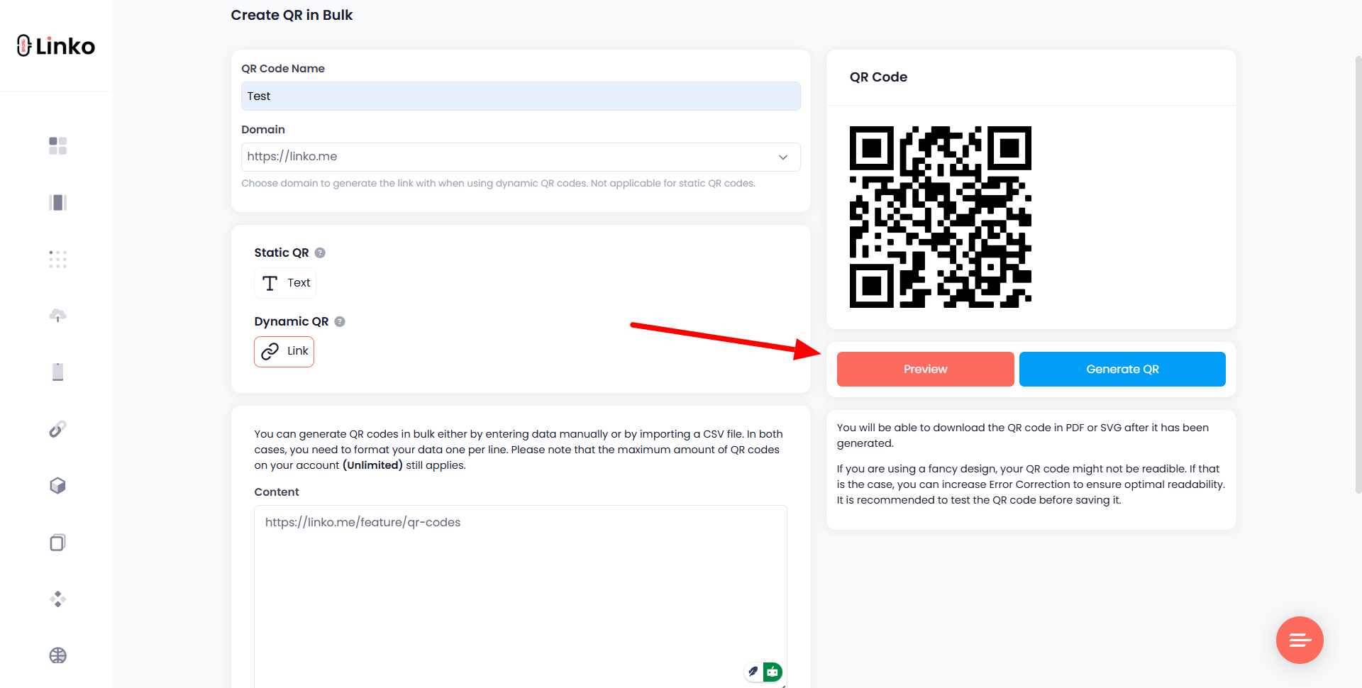 QR Code Preview