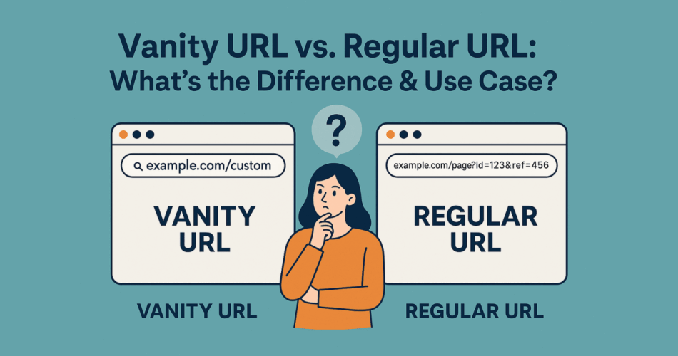 Regular URL vs Vanity URL