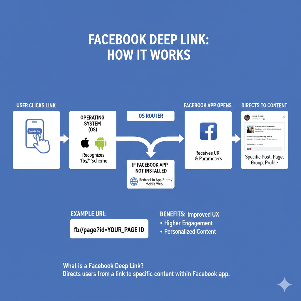 What is a Facebook deep link and how does it work