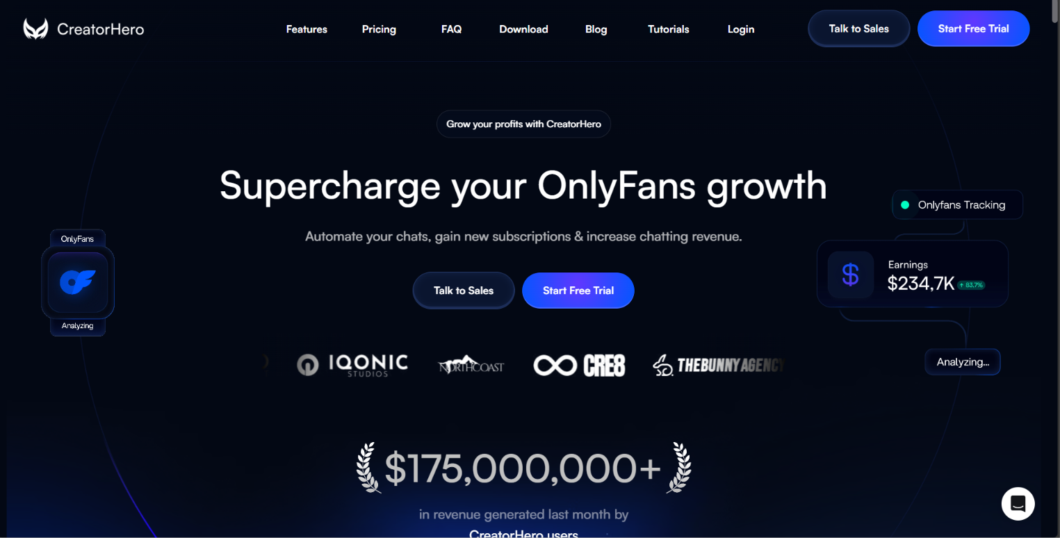 CreatorHero Website