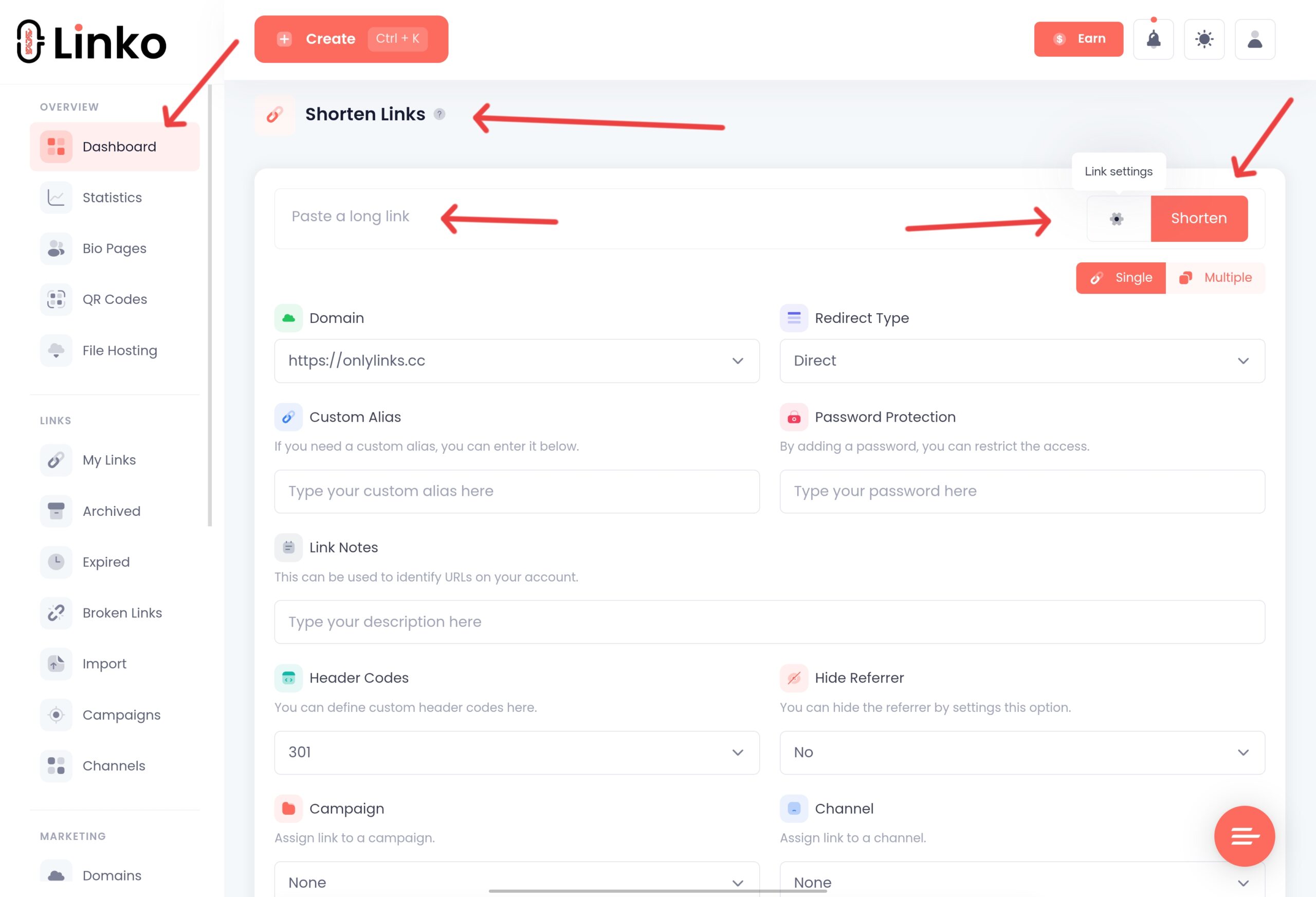 Best goo.gl Alternative (Plus How to Fix Broken Links) 4 Linko Link Shortener dashboard