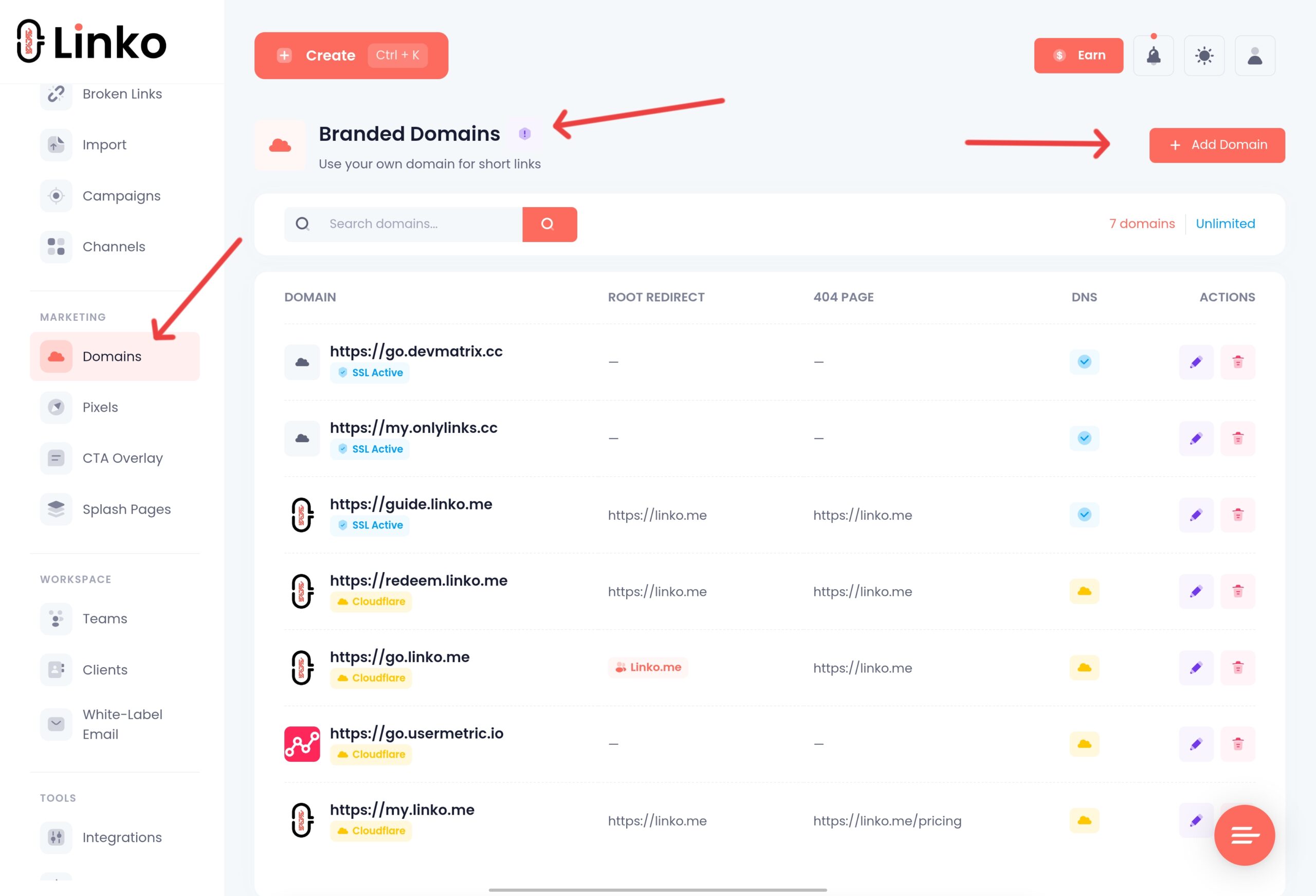 Best goo.gl Alternative (Plus How to Fix Broken Links) 5 Linko Branded Domain Dashboard