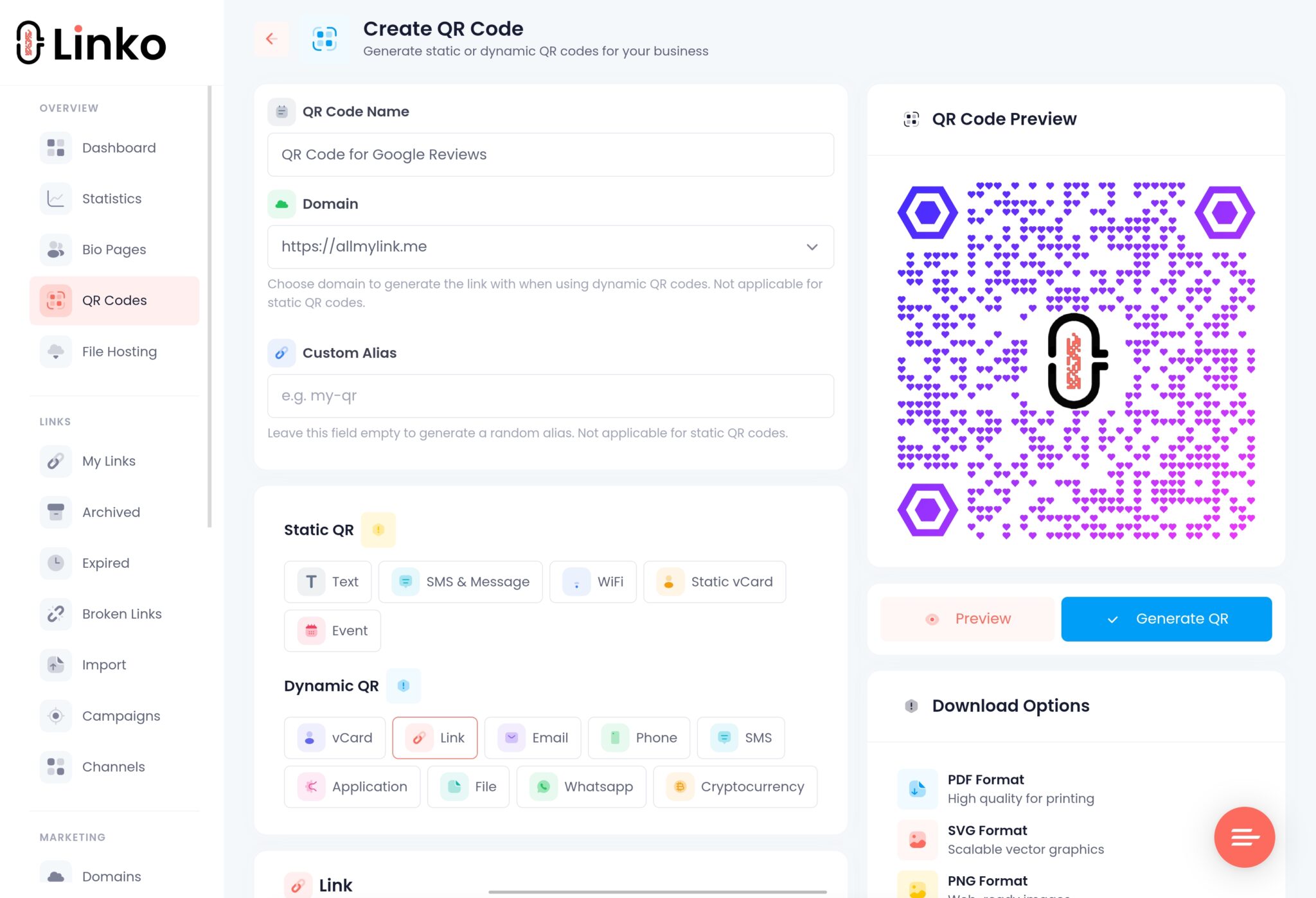 Linko QR Code Editor 
