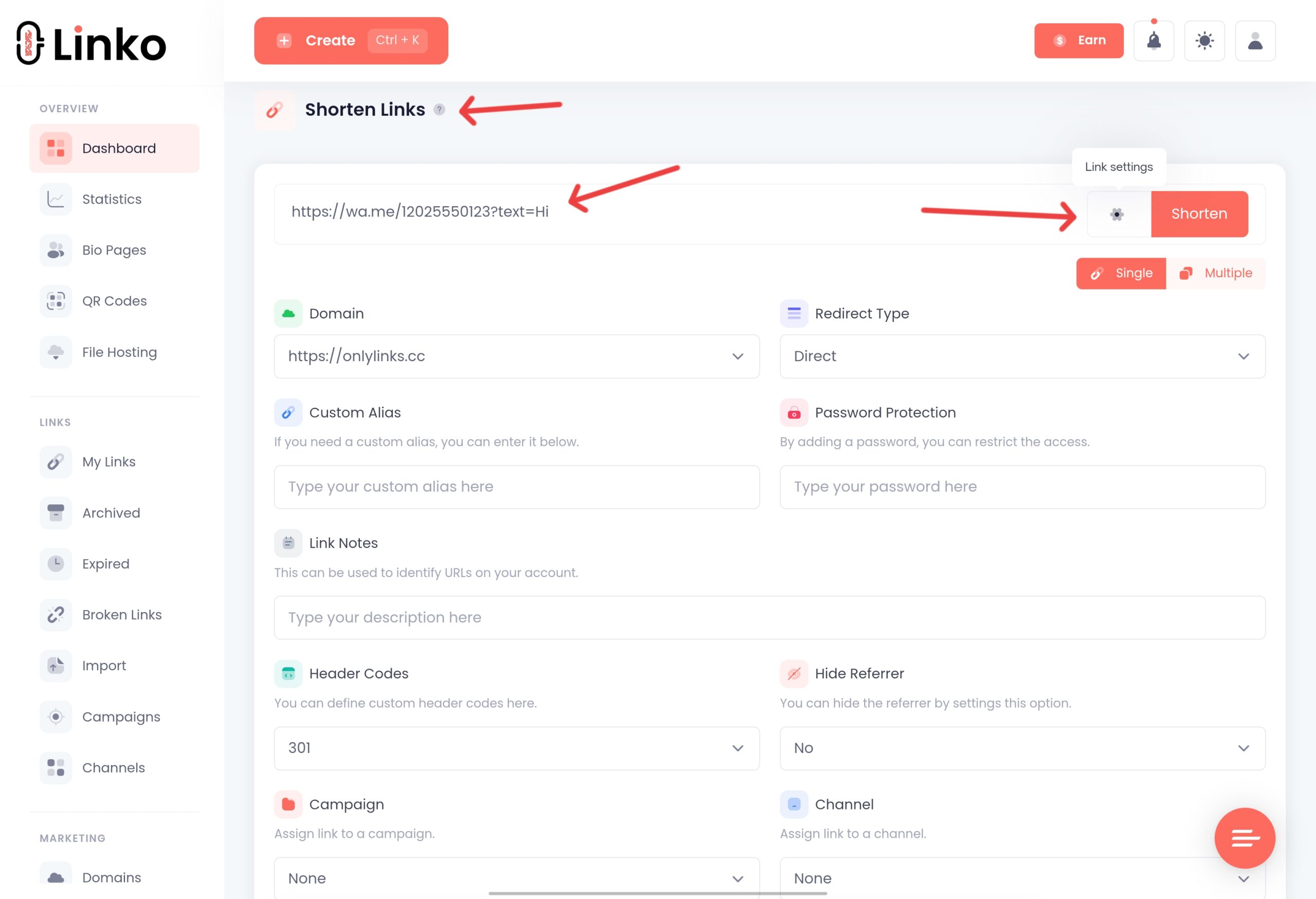 Linko Deep Linking 