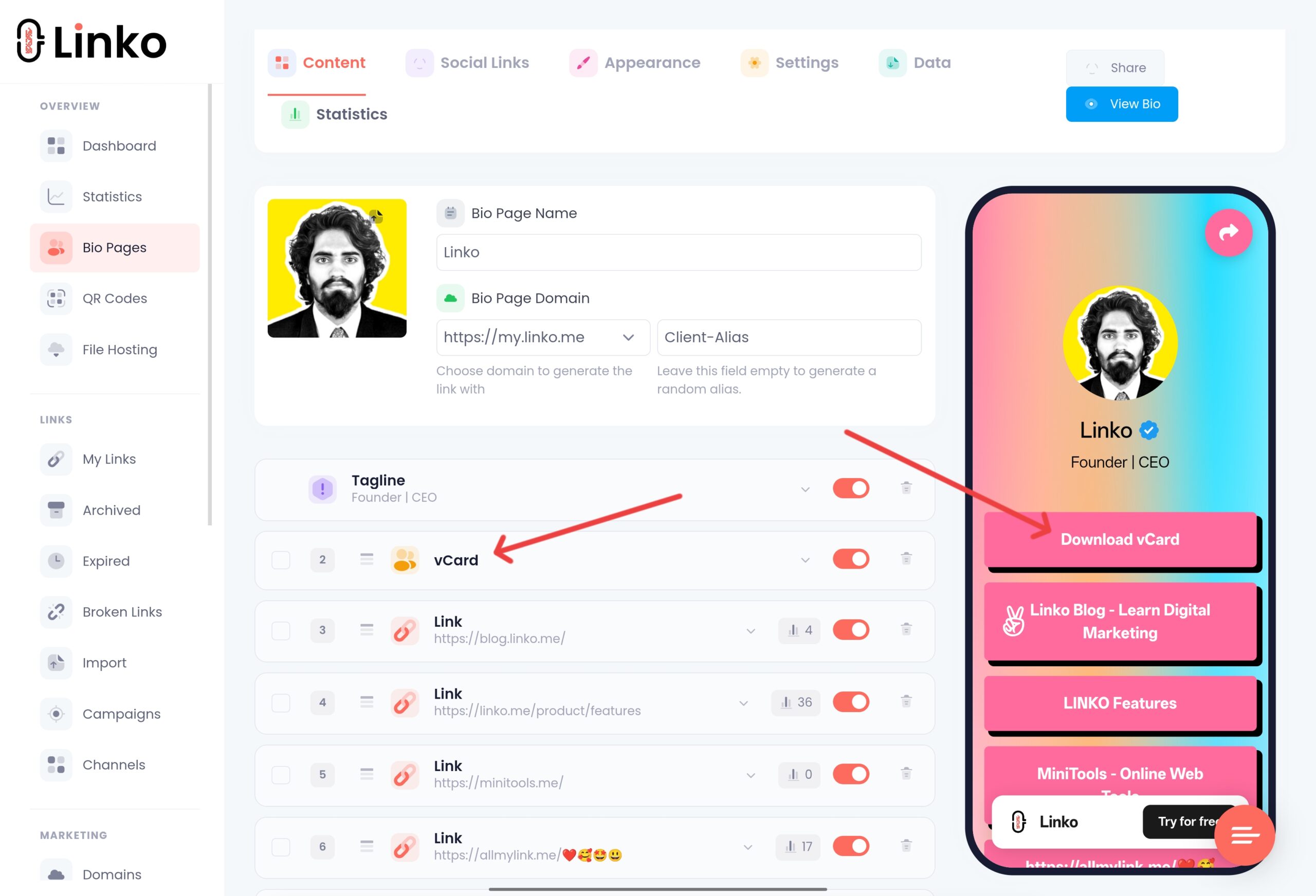 QR Code for Business Card: How to Add One 3 Linko Bio Page