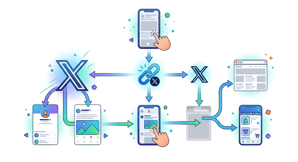 X Deep Link: How to Open the App 2 Illustration explaining what is an X (Twitter) Deep Link
