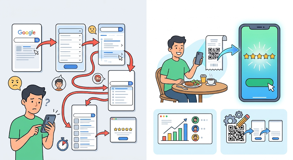 QR Code for Google Reviews Illustration 