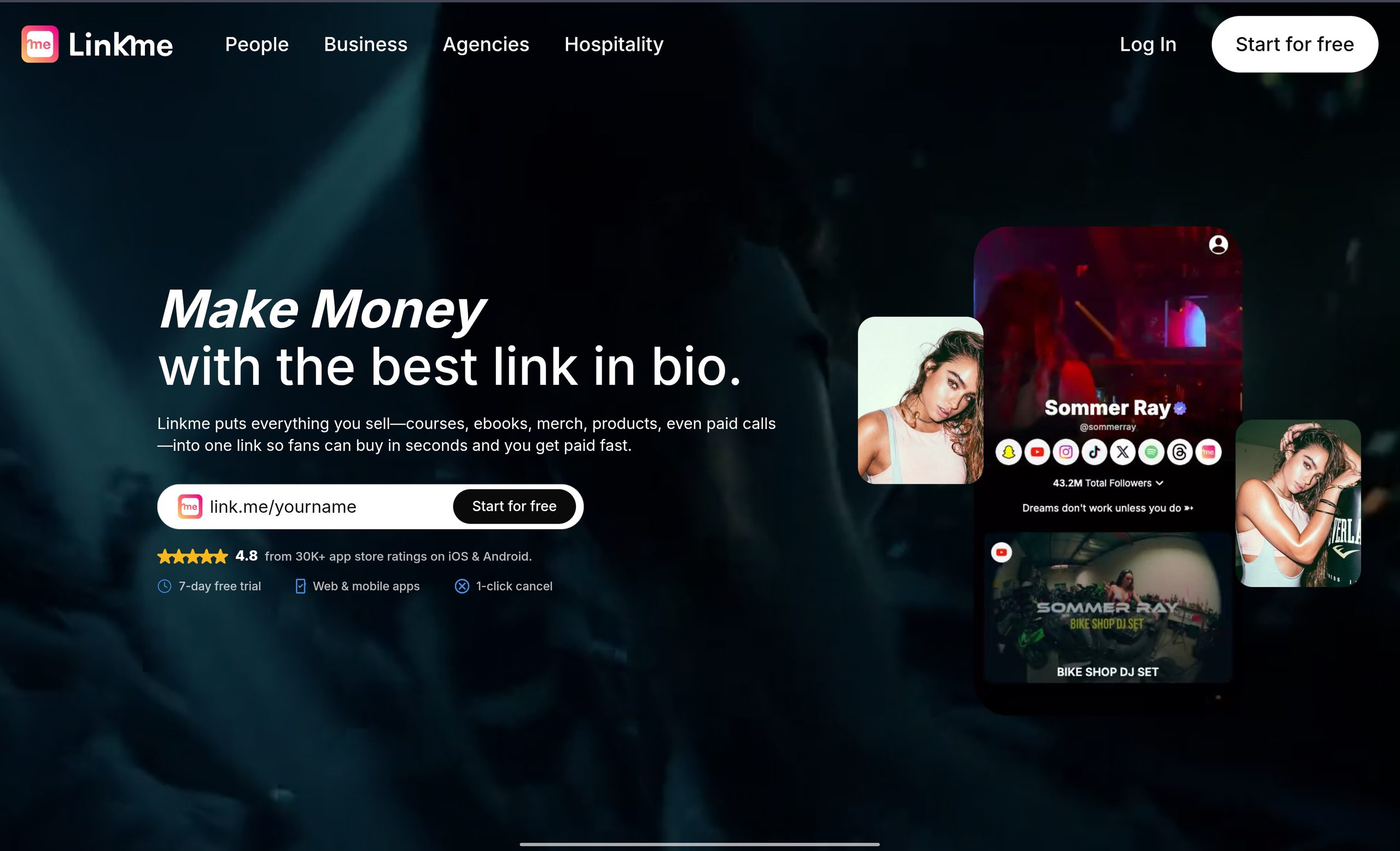 Link.me website